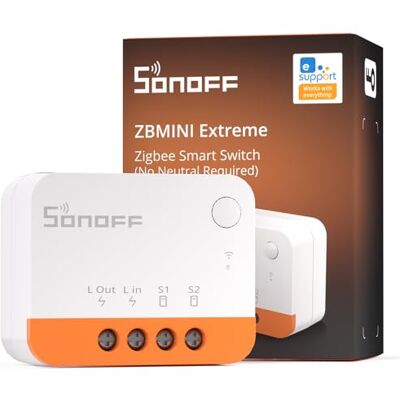 SONOFF ZBMINIL2 Przełącznik Zigbee, Bez Przewodu Neutralnego, Mini Moduł Przekaźnika do Światła, Sterowanie Dwukierunkowe, Kompatybilny z Alexa i Google Home, Wymaga Hub Zigbee SONOFF ZBMINIL2 Przełącznik Zigbee, Bez Przewodu Neutralnego, Mini Moduł Przekaźnika do Światła, Sterowanie Dwukierunkowe, Kompatybilny z Alexa i Google Home, Wymaga Hub Zigbee