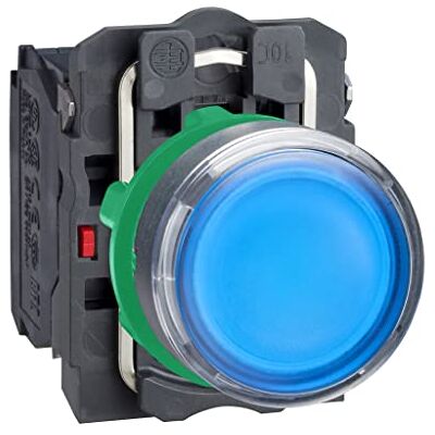Schneider Electric XB5AW36B5 podświetlany przycisk, Harmony XB5, tworzywo sztuczne, niebieski, 22 mm, uniwersalna dioda LED, gładka kalotka, 1S + 1Ö, 24 V ACDC Schneider Electric XB5AW36B5 podświetlany przycisk, Harmony XB5, tworzywo sztuczne, niebieski, 22 mm, uniwersalna dioda LED, gładka kalotka, 1S + 1Ö, 24 V ACDC