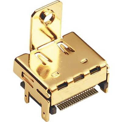 Connettore HDMI kobiecy BKL Electronic - 19 piny - Złoto - Poziomo Connettore HDMI kobiecy BKL Electronic - 19 piny - Złoto - Poziomo