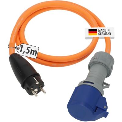 Brennenstuhl kempingowy kabel adapterowy z kontakt ochronny-wtyczka i CEE-gniazdo z wskaźnikiem napięcia LED (1,5m, H07RN-F 3G2,5, 230V/16A, stałe stosowanie na zewnątrz, Wyprodukowano w Niemczech) Brennenstuhl kempingowy kabel adapterowy z kontakt ochronny-wtyczka i CEE-gniazdo z wskaźnikiem napięcia LED (1,5m, H07RN-F 3G2,5, 230V/16A, stałe stosowanie na zewnątrz, Wyprodukowano w Niemczech)