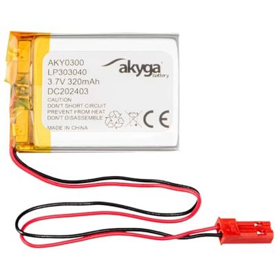 AKYGA 3,7 V 320 mAh akumulator LP303040 litowo-polimerowy AKY0300 akumulator Li-Po PCM JST 2-biegunowy przyłącze 2,54 15 cm AKYGA 3,7 V 320 mAh akumulator LP303040 litowo-polimerowy AKY0300 akumulator Li-Po PCM JST 2-biegunowy przyłącze 2,54 15 cm