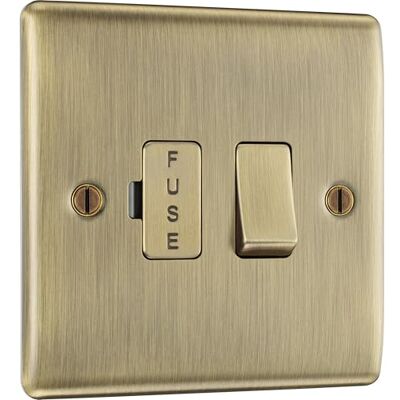BG Electrical BG Przełączana jednostka przyłączeniowa z bezpiecznikiem, antyczny mosiądz, 13 A BG Electrical BG Przełączana jednostka przyłączeniowa z bezpiecznikiem, antyczny mosiądz, 13 A