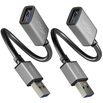 KabelDirekt – Przedłużacz USB A 3.0 – 0,15m – seria PRO, czarny Złącze do żeńskiej końcówki, nadaje się do wszystkich gniazd USB A;/gwiezdna szarość KabelDirekt – Przedłużacz USB A 3.0 – 0,15m – seria PRO, czarny Złącze do żeńskiej końcówki, nadaje się do wszystkich gniazd USB A;/gwiezdna szarość