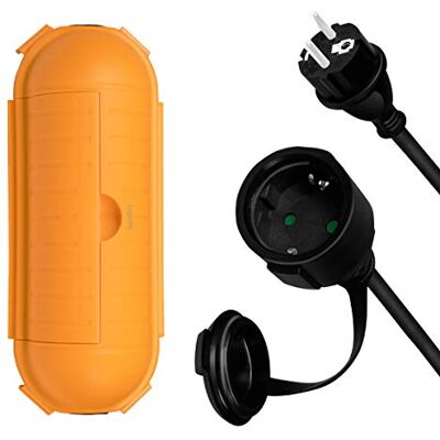 LogiLink LPS239 zestaw outdoorowy, przedłużacz kabla sieciowego + pudełko ochronne na kabel z ochroną IP44, długość kabla: 3 m LogiLink LPS239 zestaw outdoorowy, przedłużacz kabla sieciowego + pudełko ochronne na kabel z ochroną IP44, długość kabla: 3 m