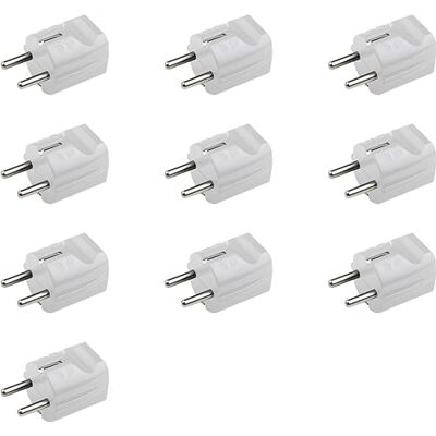 Meister Wtyczka z zestykiem ochronnym – 10 sztuk – tworzywo sztuczne – białe – 250 V – 16 A – maksymalny przekrój kabla 2,5 mm² – IP20 do wnętrz – proste wprowadzenie/wtyczka Schuko z odciążeniem / Meister Wtyczka z zestykiem ochronnym – 10 sztuk – tworzywo sztuczne – białe – 250 V – 16 A – maksymalny przekrój kabla 2,5 mm² – IP20 do wnętrz – proste wprowadzenie/wtyczka Schuko z odciążeniem /