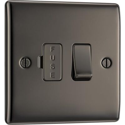 BG Electrical NBN50-01 Przełączane połączenie bezpiecznikowe, czarny nikiel, 13 A BG Electrical NBN50-01 Przełączane połączenie bezpiecznikowe, czarny nikiel, 13 A