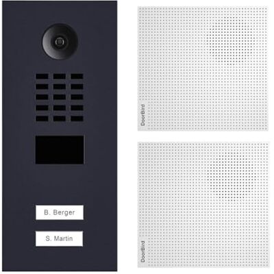 DoorBird Zestaw wideodomofonowy IP dla wielu użytkowników 2 dzwonki + dzwonki D2102V PoE Antracyt DoorBird Zestaw wideodomofonowy IP dla wielu użytkowników 2 dzwonki + dzwonki D2102V PoE Antracyt