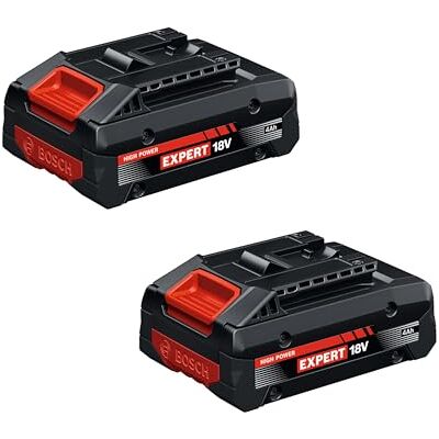 Bosch EXPERT 18V System Wysokoprądowy dwupak: akumulator EXBA18V-40 (maks. moc 2 000 W) Bosch EXPERT 18V System Wysokoprądowy dwupak: akumulator EXBA18V-40 (maks. moc 2 000 W)
