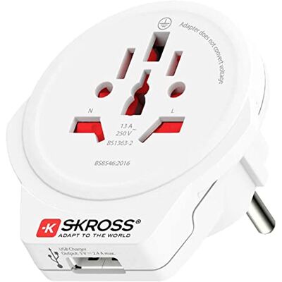 SKROSS Zasilacz sieciowy Adapter podróżny World to Europe USB 1.0 SKROSS Zasilacz sieciowy Adapter podróżny World to Europe USB 1.0