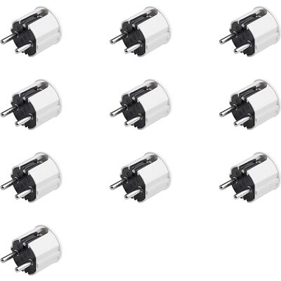 Meister 7421670 wtyczka z zestykiem ochronnym – 10 sztuk – tworzywo sztuczne – białe – 250 V – 16 A – maksymalny przekrój kabla 2,5 mm² – IP20 do wnętrz – boczne wprowadzenie/wtyczka Schuko z Meister 7421670 wtyczka z zestykiem ochronnym – 10 sztuk – tworzywo sztuczne – białe – 250 V – 16 A – maksymalny przekrój kabla 2,5 mm² – IP20 do wnętrz – boczne wprowadzenie/wtyczka Schuko z
