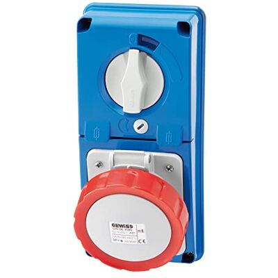 Gewiss – GW66331 N – wyjście (3P T, IP67, 6h, 400 V, 16, 50/60 Hz), czerwone Gewiss – GW66331 N – wyjście (3P T, IP67, 6h, 400 V, 16, 50/60 Hz), czerwone