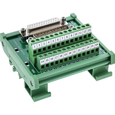 InLine D-Sub 25 blok zacisków wtyczka gniazdo zacisk śrubowy do szyny montażowej RS232 Modbus "zrób to sam" moduł testowy laboratorium przemysłowy, okablowany, 92502G InLine D-Sub 25 blok zacisków wtyczka gniazdo zacisk śrubowy do szyny montażowej RS232 Modbus "zrób to sam" moduł testowy laboratorium przemysłowy, okablowany, 92502G
