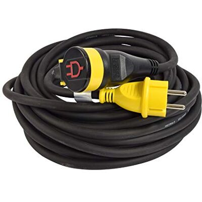 Stanley FATMAX Przedłużacz budowlany 16A+T z klapką, IP44. Kabel HO7RN-F 3G1, 5mm², długość 20 metrów Stanley FATMAX Przedłużacz budowlany 16A+T z klapką, IP44. Kabel HO7RN-F 3G1, 5mm², długość 20 metrów