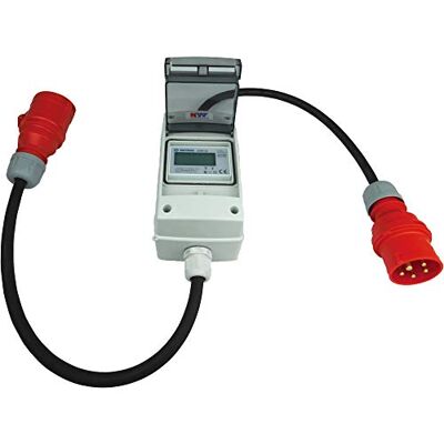 NWP NW Powersolutions NW10108 16 A 400 V CEE mobilny cyfrowy licznik prądu, skala IP44, adapter 3-fazowy NWP NW Powersolutions NW10108 16 A 400 V CEE mobilny cyfrowy licznik prądu, skala IP44, adapter 3-fazowy