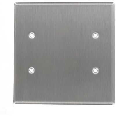 Leviton 84125-40 2-modułowa pusta płyta ścienna bez urządzenia, ponadwymiarowa, montaż skrzynkowy, stal nierdzewna od Leviton 84125-40 2-modułowa pusta płyta ścienna bez urządzenia, ponadwymiarowa, montaż skrzynkowy, stal nierdzewna od