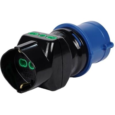 Fanton CEE 16A adapter wtykowy CEE 16A na gniazdo wtykowe schuko dwuetapowe i 2 gniazda dwuetapowe Fanton CEE 16A adapter wtykowy CEE 16A na gniazdo wtykowe schuko dwuetapowe i 2 gniazda dwuetapowe