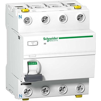 Schneider Electric Schneider A9Z26463 wyłącznik różnicowoprądowy iID, 4P, 63A, 500mA, typ A, biały Schneider Electric Schneider A9Z26463 wyłącznik różnicowoprądowy iID, 4P, 63A, 500mA, typ A, biały