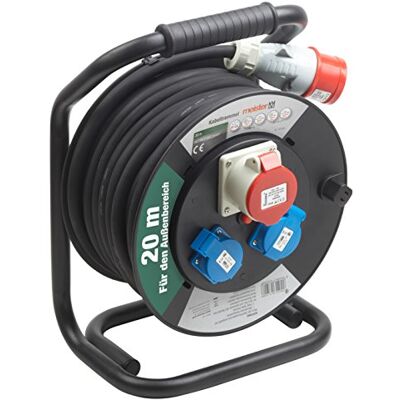 MEISTER H07RN-F5G Przedłużacz - 20m, Czarny MEISTER H07RN-F5G Przedłużacz - 20m, Czarny