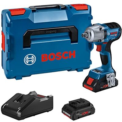 Bosch system 18V: akumulatorowy klucz udarowy GDS 18V-450 PC (2 akumulatory ProCORE 18V 4.0Ah, szybka ładowarka GAL 18V-40, walizka L-BOXX, moduł Bluetooth) Bosch system 18V: akumulatorowy klucz udarowy GDS 18V-450 PC (2 akumulatory ProCORE 18V 4.0Ah, szybka ładowarka GAL 18V-40, walizka L-BOXX, moduł Bluetooth)