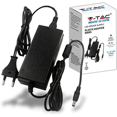 V-TAC Zasilacz 12 V 30 W 2,5 A z gniazdem 2.1 do kamer, taśmy LED, modem transformator 12 V Plug&Play z wtyczką do ekranów domowych, urządzeń elektronicznych Wejście AC 100-240 V V-TAC Zasilacz 12 V 30 W 2,5 A z gniazdem 2.1 do kamer, taśmy LED, modem transformator 12 V Plug&Play z wtyczką do ekranów domowych, urządzeń elektronicznych Wejście AC 100-240 V