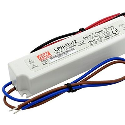 MEAN WELL KingLed-zasilacz , wodoszczelny, 18 W, 12 V, prąd stały, LPH-18-12, IP67, transformator, 220 V AC do DC kompatybilny z 12 V model 1574 LED Strip MEAN WELL KingLed-zasilacz , wodoszczelny, 18 W, 12 V, prąd stały, LPH-18-12, IP67, transformator, 220 V AC do DC kompatybilny z 12 V model 1574 LED Strip