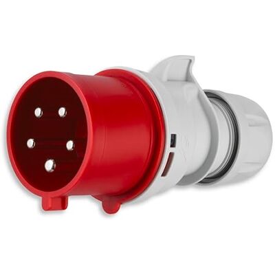 REV 0512540555 wtyczka CEE, 400 V, 32 A, 5-biegunowa, 3Ph+N+PE, wodoszczelna IP44, czerwona REV 0512540555 wtyczka CEE, 400 V, 32 A, 5-biegunowa, 3Ph+N+PE, wodoszczelna IP44, czerwona