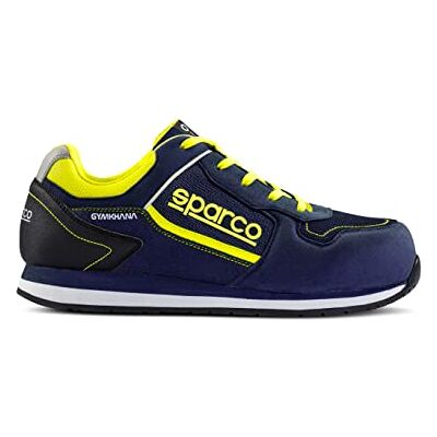Sparco Gymkhana S1P SRC niebiesko-żółte neonowe buty robocze Sparco Gymkhana S1P SRC niebiesko-żółte neonowe buty robocze