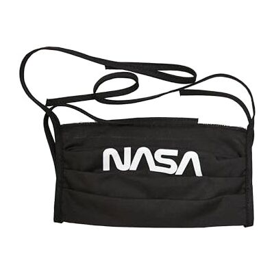Urban Classics Maska na usta z motywem, maska bawełniana wielokrotnego użytku NASA Face Mask, czarna, 1 sztuka Urban Classics Maska na usta z motywem, maska bawełniana wielokrotnego użytku NASA Face Mask, czarna, 1 sztuka
