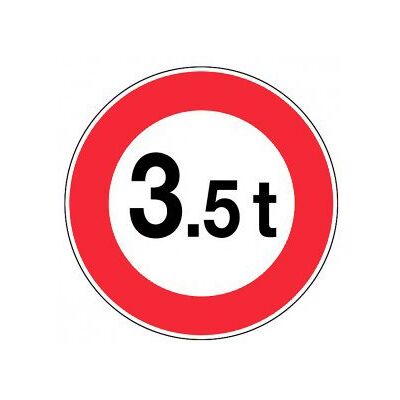 NOVAP – Panneau – Interdit Aux 3,5 t. – średnica 300 mm twarda obudowa NOVAP – Panneau – Interdit Aux 3,5 t. – średnica 300 mm twarda obudowa