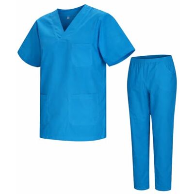 MZ-8178 MISEMIYA Uniforms sanitarne unisex medyczne mundury sanitarne zestawy sanitarne BZ-817-8312, Niebieski wisiorek, 4XL MZ-8178 MISEMIYA Uniforms sanitarne unisex medyczne mundury sanitarne zestawy sanitarne BZ-817-8312, Niebieski wisiorek, 4XL