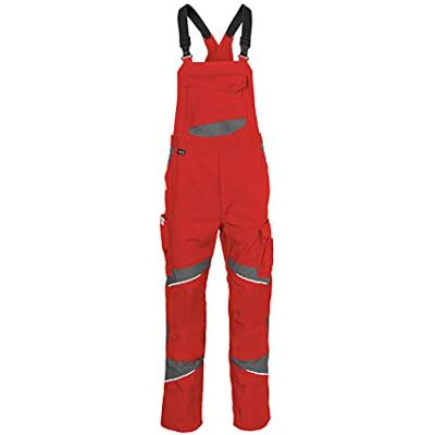 KÜBLER Workwear KÜBLER ACTIVIQ Cotton+ robocze ogrodniczki średnio-czerwone/antracytowe KÜBLER Workwear KÜBLER ACTIVIQ Cotton+ robocze ogrodniczki średnio-czerwone/antracytowe