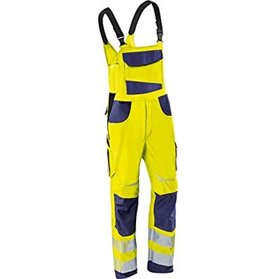KÜBLER Workwear KÜBLER REFLECTIQ Ogrodniczki PSA 2 żółty ostrzegawczy/ciemnoniebieski rozmiar 106 KÜBLER Workwear KÜBLER REFLECTIQ Ogrodniczki PSA 2 żółty ostrzegawczy/ciemnoniebieski rozmiar 106