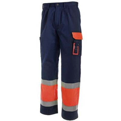 BLÅKLÄDER Blakläder Spodnie robocze "High Vis", klasa 1, 1 sztuka, D100, pomarańczowe/granatowe, 158418605389D100 BLÅKLÄDER Blakläder Spodnie robocze "High Vis", klasa 1, 1 sztuka, D100, pomarańczowe/granatowe, 158418605389D100