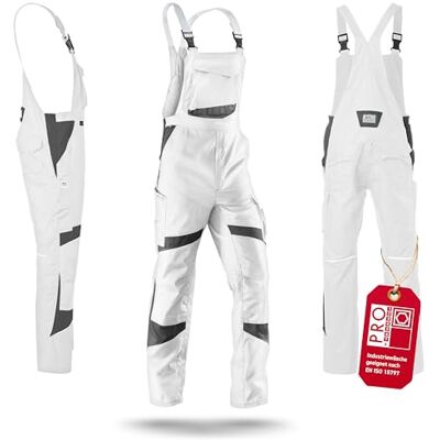 KÜBLER Workwear Kübler 32505365-1097-52 spodnie robocze spodnie ogrodniczki "Activiq" białe/antracytowe 52 KÜBLER Workwear Kübler 32505365-1097-52 spodnie robocze spodnie ogrodniczki "Activiq" białe/antracytowe 52
