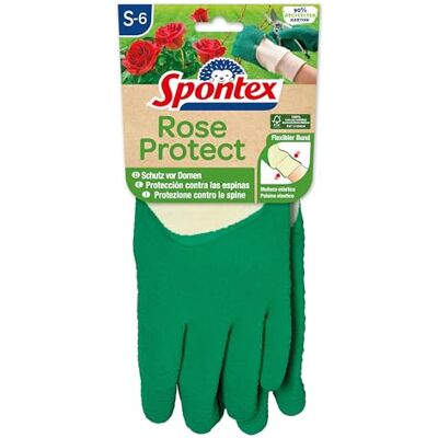 Spontex Rose Protect rękawice ogrodowe, bardzo wytrzymałe, na kolce i żywopłoty, z lateksem z naturalnego kauczuku FSC, rozmiar S, 1 para Spontex Rose Protect rękawice ogrodowe, bardzo wytrzymałe, na kolce i żywopłoty, z lateksem z naturalnego kauczuku FSC, rozmiar S, 1 para
