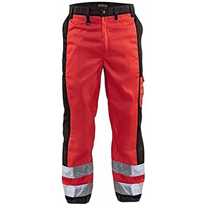 BLÅKLÄDER Blakläder Spodnie robocze High Vis, rozmiar 1 sztuka, C54, czerwone/czarne, 158318605599C54 BLÅKLÄDER Blakläder Spodnie robocze High Vis, rozmiar 1 sztuka, C54, czerwone/czarne, 158318605599C54