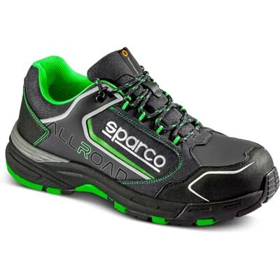 Sparco ALLROAD Buty robocze odporne na wypadanie S3 SRC, czarne (neonowo-zielone), 42 EU Sparco ALLROAD Buty robocze odporne na wypadanie S3 SRC, czarne (neonowo-zielone), 42 EU