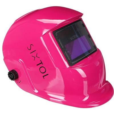 SIXTOL WELDING MASK 4 Automatyczny kask spawalniczy Różowy Regulowany DIN 9–13 Ochrona UV/IR DIN16 Klasa optyczna 1/1/1/2 z regulowanym pałąkiem na głowę SIXTOL WELDING MASK 4 Automatyczny kask spawalniczy Różowy Regulowany DIN 9–13 Ochrona UV/IR DIN16 Klasa optyczna 1/1/1/2 z regulowanym pałąkiem na głowę