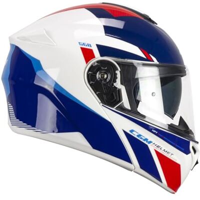 568S-ALV-79C1 CGM Kask modułowy, 568S BER SPORT, biały, niebieski, M (57-58 cm) 568S-ALV-79C1 CGM Kask modułowy, 568S BER SPORT, biały, niebieski, M (57-58 cm)