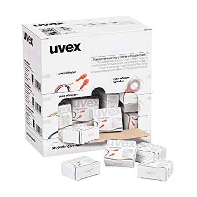 SHIGEMATSU Uvex Zatyczki do uszu 23 dB wielokrotnego użytku Whisper 2111201 50 par, pomarańczowe SHIGEMATSU Uvex Zatyczki do uszu 23 dB wielokrotnego użytku Whisper 2111201 50 par, pomarańczowe