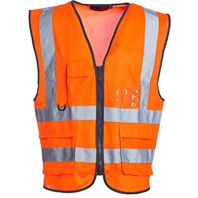 Blackrock Kamizelka bez rękawów premium Hi-Vis pomarańczowa, w pełni certyfikat EN 2XL Blackrock Kamizelka bez rękawów premium Hi-Vis pomarańczowa, w pełni certyfikat EN 2XL
