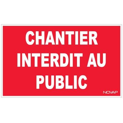 NOVAP Générique Panneau de chantier-chantier verboten publika DIM mm. 330 x 200 - NOVAP Générique Panneau de chantier-chantier verboten publika DIM mm. 330 x 200 -