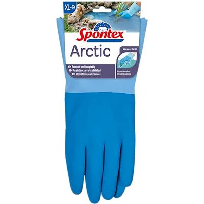 Spontex Arctic Wytrzymałe rękawice robocze na mokro i na zimno, wodoodporne i trwałe, naturalny lateks, rozmiar XL, 1 para Spontex Arctic Wytrzymałe rękawice robocze na mokro i na zimno, wodoodporne i trwałe, naturalny lateks, rozmiar XL, 1 para