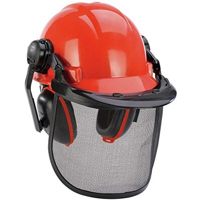 Einhell Oryginalny kask ochronny leśny (obwód głowy kasku 52-66 cm, regulowana ochrona słuchu), pomarańczowy, czarny Einhell Oryginalny kask ochronny leśny (obwód głowy kasku 52-66 cm, regulowana ochrona słuchu), pomarańczowy, czarny
