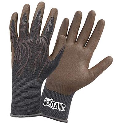 ROSTAING ROOTS-IT07 Gants de Jardinage Fins Ultra Confort Résistants à l'Abrasion Roots Taille 07 rękawiczki, brązowe/szare, 7 ROSTAING ROOTS-IT07 Gants de Jardinage Fins Ultra Confort Résistants à l'Abrasion Roots Taille 07 rękawiczki, brązowe/szare, 7