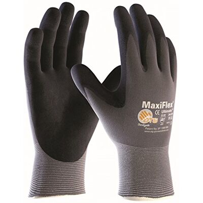 ATG MaxiFlex Ultimate rękawice robocze, rękawice montażowe (wszystkie rozmiary), rozmiar: 7 (S), czarne/szare ATG MaxiFlex Ultimate rękawice robocze, rękawice montażowe (wszystkie rozmiary), rozmiar: 7 (S), czarne/szare