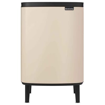 Brabantia Kosz na Śmieci Bo Waste Bin Hi 12l (Jasnobeżowy) Pojemnik na Śmieci z Pokrywką z Funkcją Soft Touch, Śmietnik z Wyjmowanym Wkładem i Uchwytem Idealny do Łazienki, Sypialni i Biura Brabantia Kosz na Śmieci Bo Waste Bin Hi 12l (Jasnobeżowy) Pojemnik na Śmieci z Pokrywką z Funkcją Soft Touch, Śmietnik z Wyjmowanym Wkładem i Uchwytem Idealny do Łazienki, Sypialni i Biura