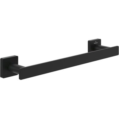 Villeroy & Boch Elements Striking wieszak na ręczniki, do montażu na ścianie, wieszak na ręczniki z mosiądzu, prostokątny, długość 345 mm, matowy czarny Villeroy & Boch Elements Striking wieszak na ręczniki, do montażu na ścianie, wieszak na ręczniki z mosiądzu, prostokątny, długość 345 mm, matowy czarny