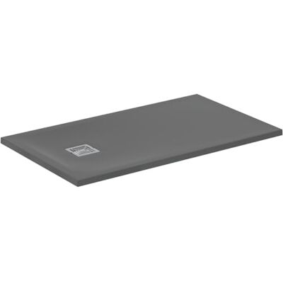 Ideal Standard Ultra Flat S +, ultracienka prostokątna płyta prysznicowa z żywicy o wyglądzie kamienia, 120 x 70 cm, Ideal Solid, krótki odpływ boczny, betonowy szary Ideal Standard Ultra Flat S +, ultracienka prostokątna płyta prysznicowa z żywicy o wyglądzie kamienia, 120 x 70 cm, Ideal Solid, krótki odpływ boczny, betonowy szary