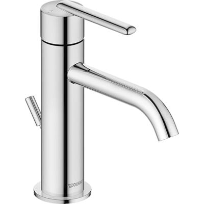 Duravit Balcoon armatura umywalkowa, rozmiar S (wysokość wylewki 123 mm), energooszczędna armatura umywalkowa (FreshStart), oszczędzający wodę kran łazienkowy (MinusFlow), z zestawem odpływowym z Duravit Balcoon armatura umywalkowa, rozmiar S (wysokość wylewki 123 mm), energooszczędna armatura umywalkowa (FreshStart), oszczędzający wodę kran łazienkowy (MinusFlow), z zestawem odpływowym z